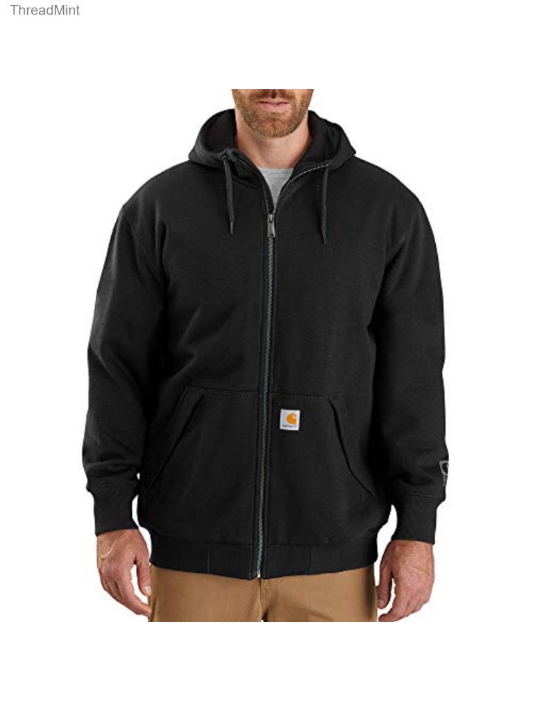 Thermal-Lined Full-Zip Hooded Sweatshirt - Cotton/Polyester Fleece